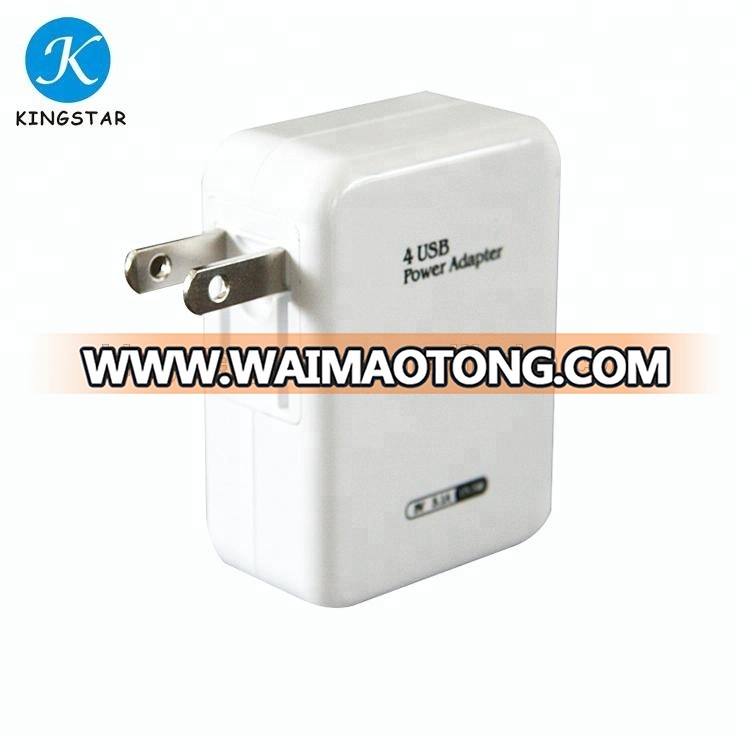 US UK EU AU Plugs 4 Port USB 2.0 AC Wall Charger