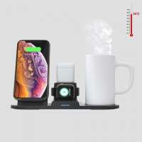 Multifunctional wireless charger smart thermostat 55 degree heating ceramic cup fast wireless charger